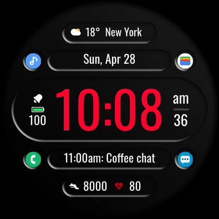 DADAM72: Digital Watch Face screenshot