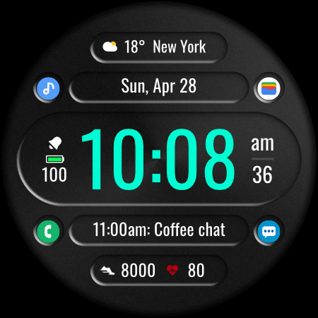 DADAM72: Digital Watch Face screenshot