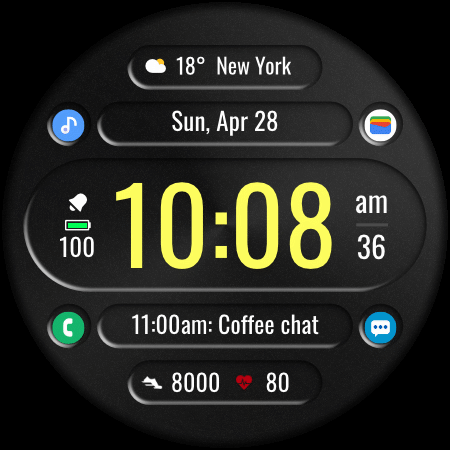 DADAM72: Digital Watch Face screenshot