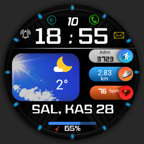 FSW248 digital Watchface screenshot