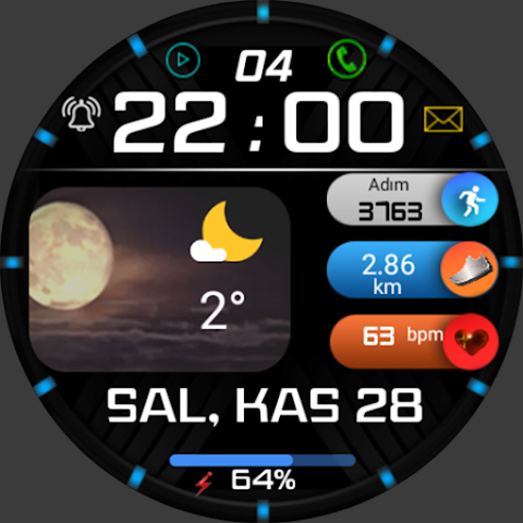 FSW248 digital Watchface screenshot