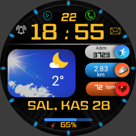 FSW248 digital Watchface screenshot