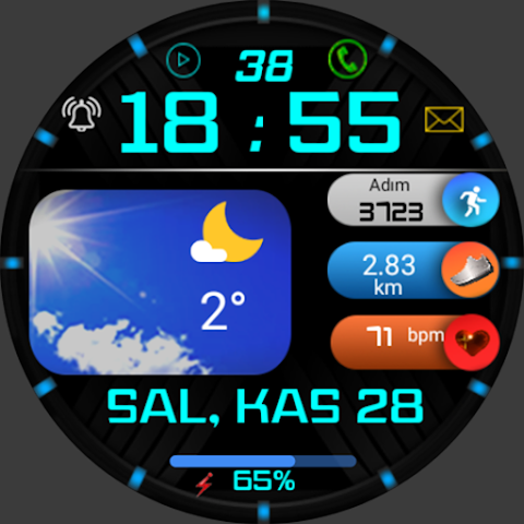 FSW248 digital Watchface screenshot