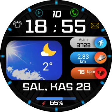 FSW248 digital Watchface screenshot