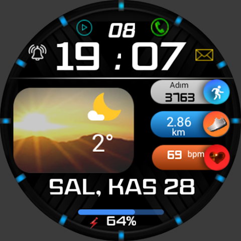 FSW248 digital Watchface screenshot