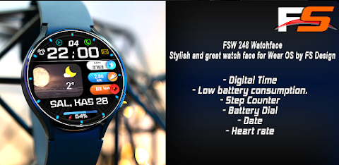 FSW248 digital Watchface screenshot