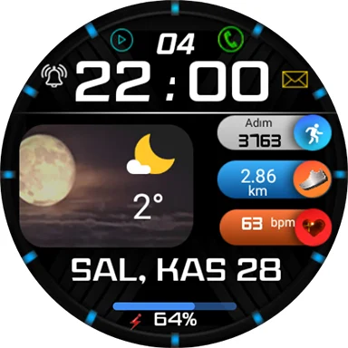FSW248 digital Watchface screenshot