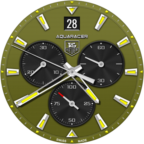 Tag Heuer Aquaracer watch face screenshot