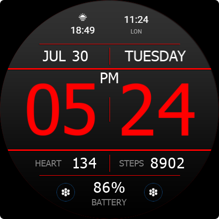 Key WF34 Digital Watch Face screenshot