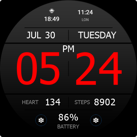 Key WF34 Digital Watch Face screenshot