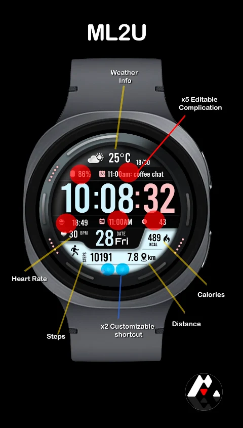 ML2U 101b Watch Face screenshot