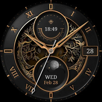 S4U Mystique – Gold watch face screenshot
