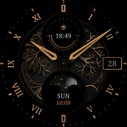 S4U Mystique – Gold watch face screenshot