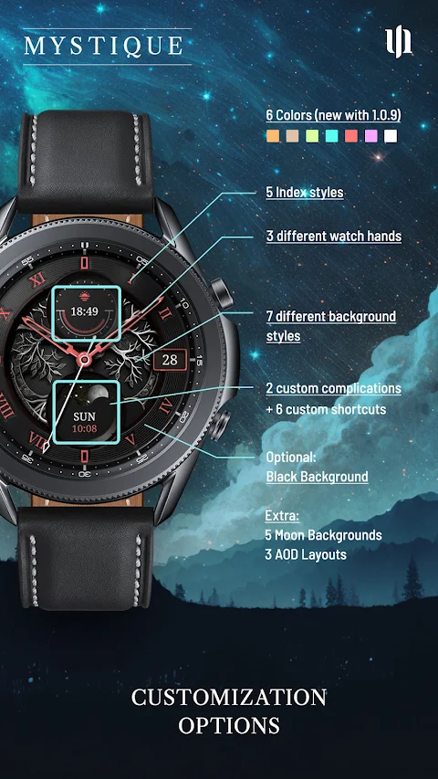 S4U Mystique – Gold watch face screenshot