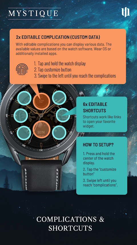 S4U Mystique – Gold watch face screenshot
