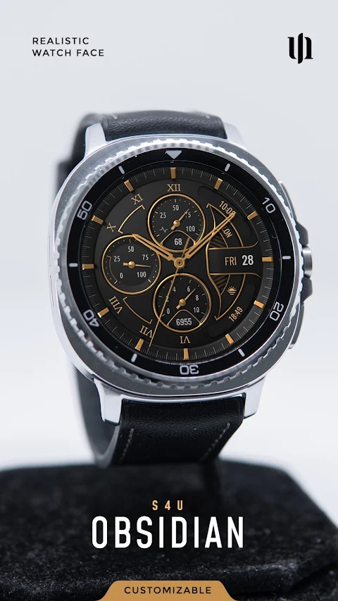 S4U Obsidian analog watch face screenshot
