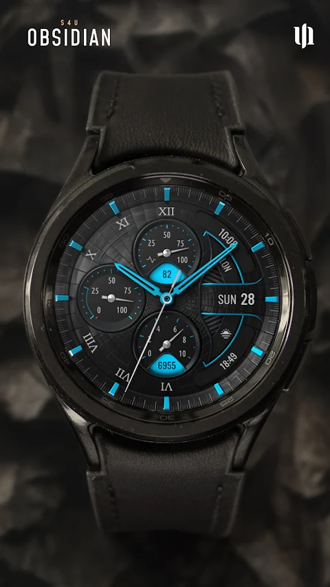 S4U Obsidian analog watch face screenshot