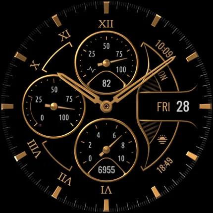 S4U Obsidian analog watch face screenshot