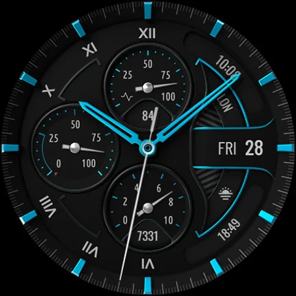 S4U Obsidian analog watch face screenshot