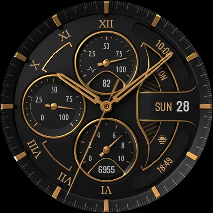 S4U Obsidian analog watch face screenshot