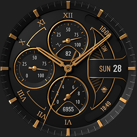 S4U Obsidian analog watch face screenshot