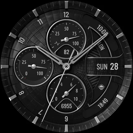 S4U Obsidian analog watch face screenshot