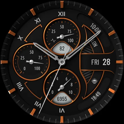 S4U Obsidian analog watch face screenshot