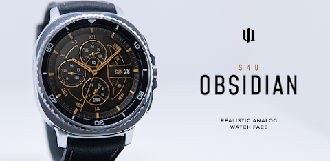 S4U Obsidian analog watch face screenshot