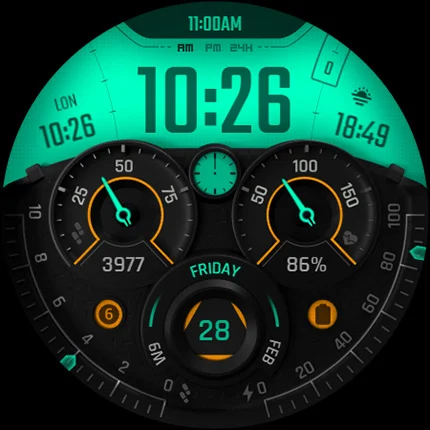 S4U Race2 – digital watch face screenshot