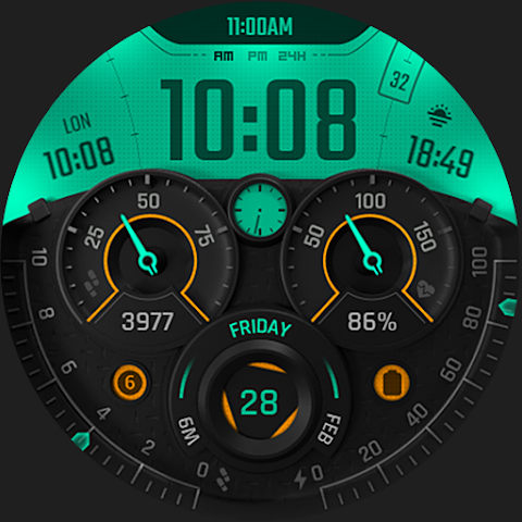 S4U Race2 – digital watch face screenshot