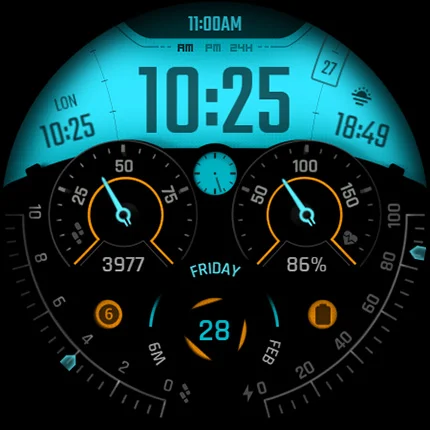 S4U Race2 – digital watch face screenshot
