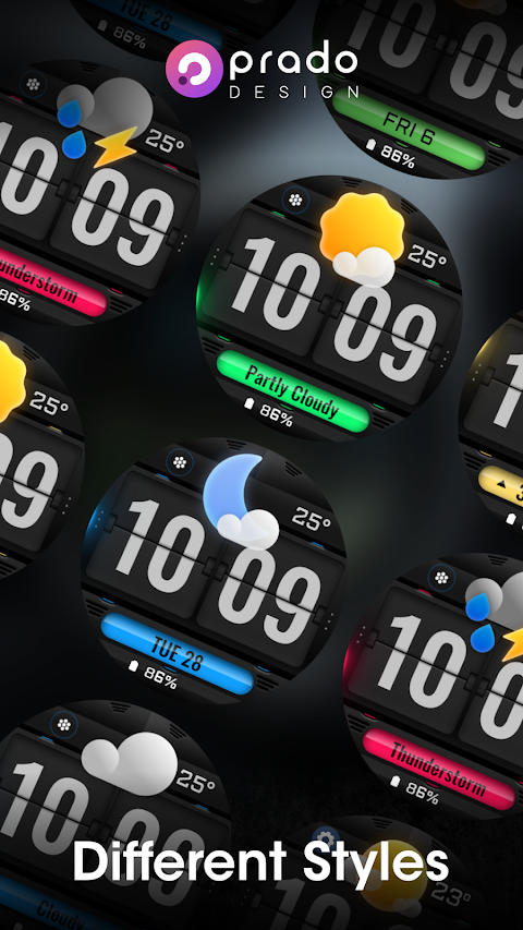 Weather Flip DARK Animated screenshot