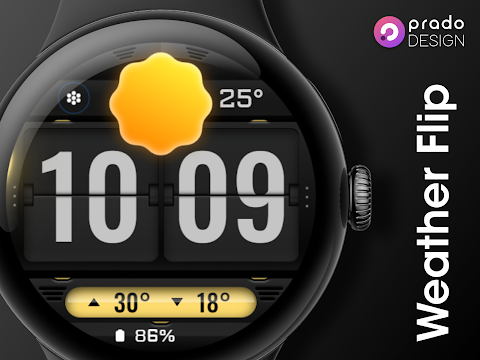 Weather Flip DARK Animated screenshot