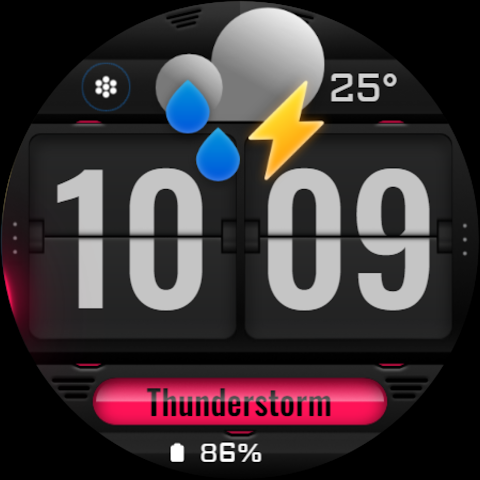Weather Flip DARK Animated screenshot