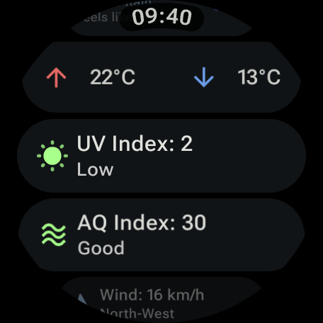 Weather Complications: Wear OS screenshot