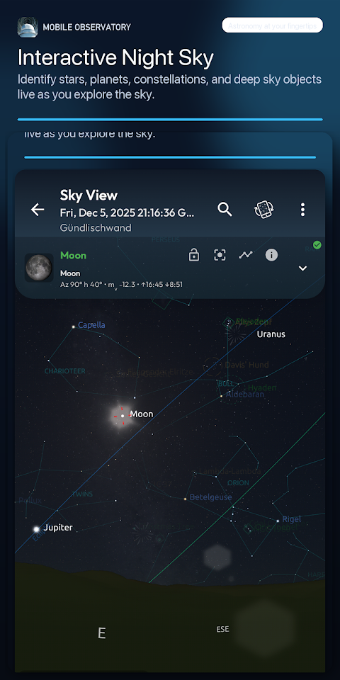 Mobile Obs Pro Astronomy screenshot