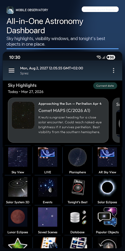 Mobile Obs Pro Astronomy screenshot