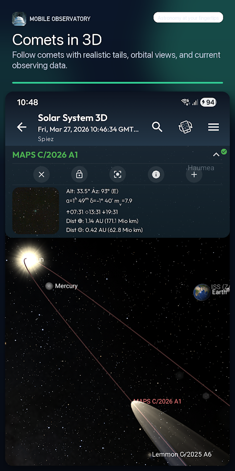 Mobile Obs Pro Astronomy screenshot