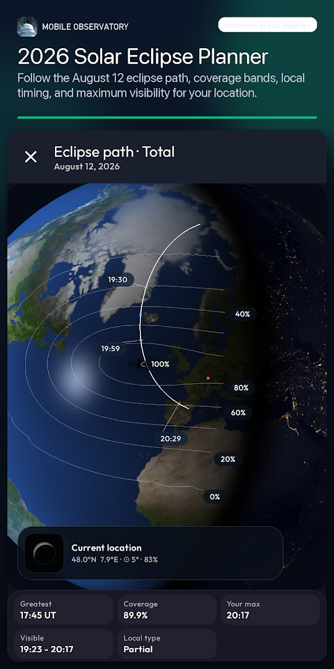 Mobile Obs Pro Astronomy screenshot