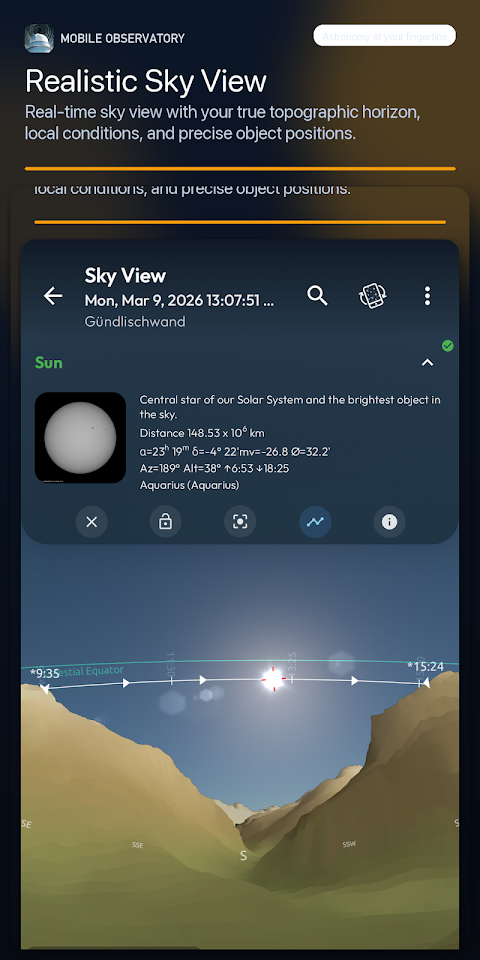 Mobile Obs Pro Astronomy screenshot