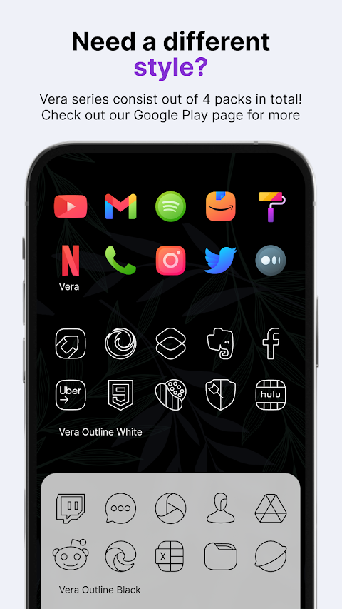 Vera Outline Icon Pack screenshot