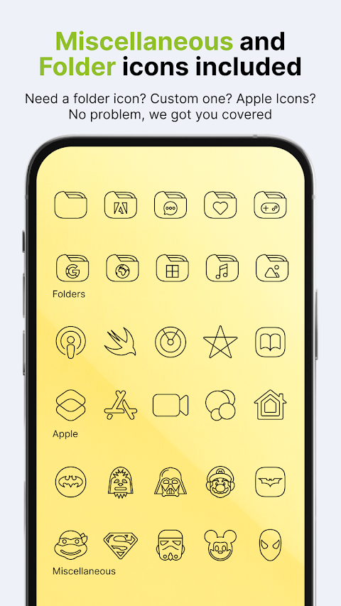 Vera Outline Black: Icon Pack screenshot