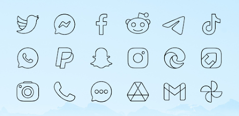Vera Outline Black: Icon Pack screenshot