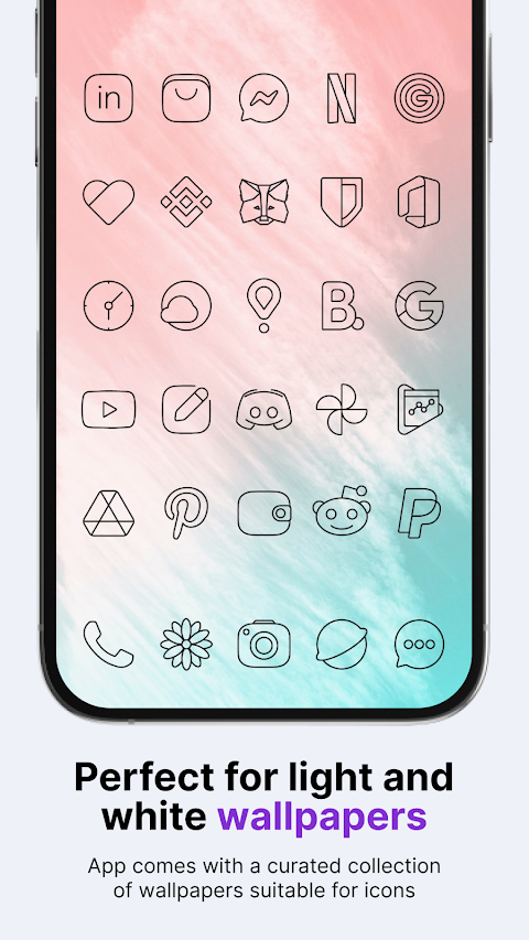 Vera Outline Black: Icon Pack screenshot