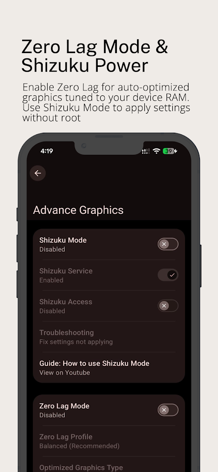 PGT+ : Pro GFX & Optimizer screenshot