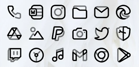 Aline Black: linear icon pack screenshot
