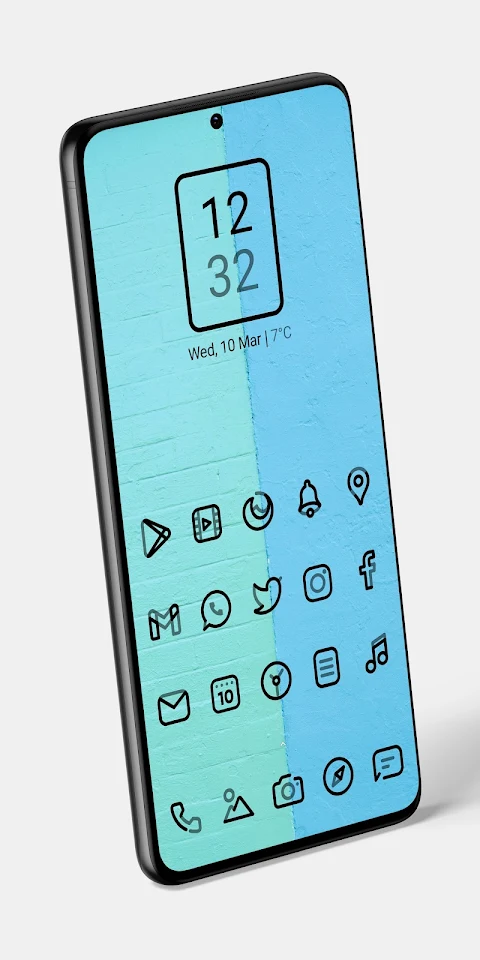 Aline Black: linear icon pack screenshot