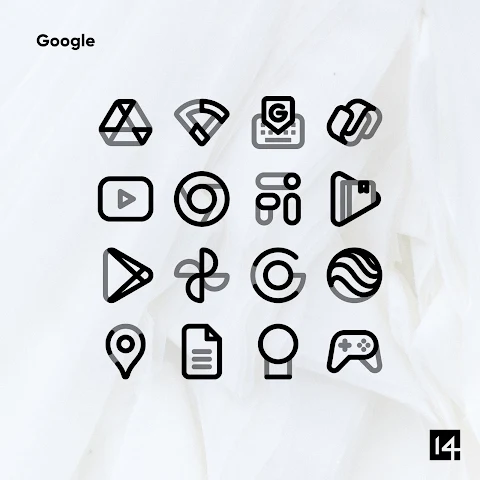 Aline Black: linear icon pack screenshot