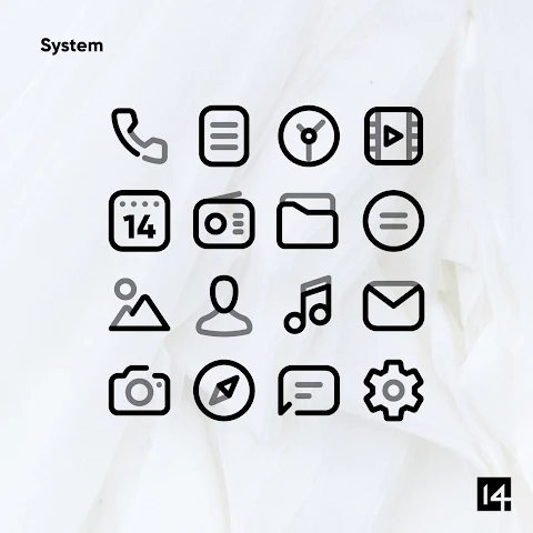 Aline Black: linear icon pack screenshot