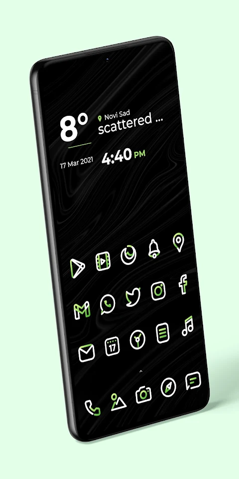 Aline Green: linear icon pack screenshot